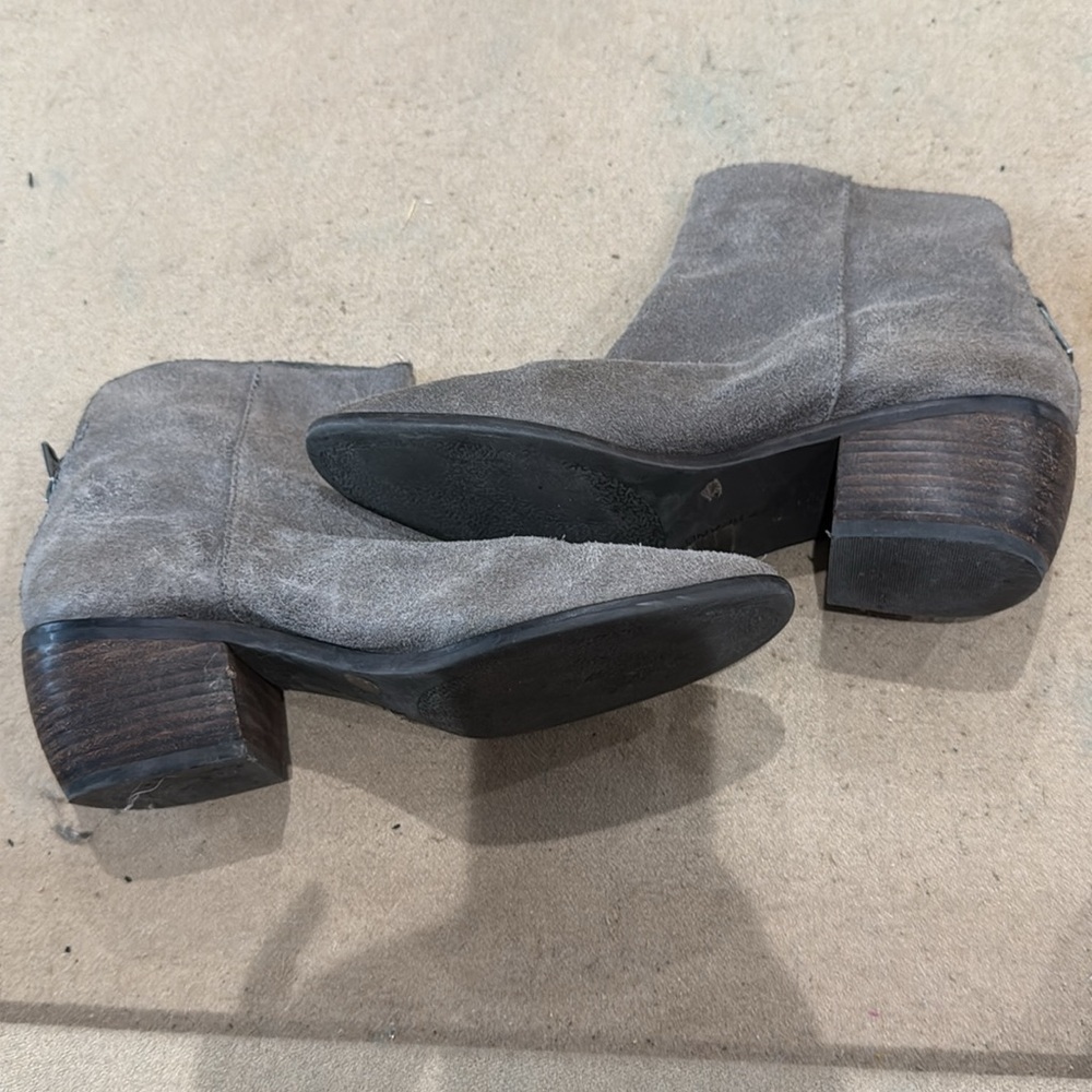 Lucky Brand Gray Suede Ankle Boots - Picture 2 of 5